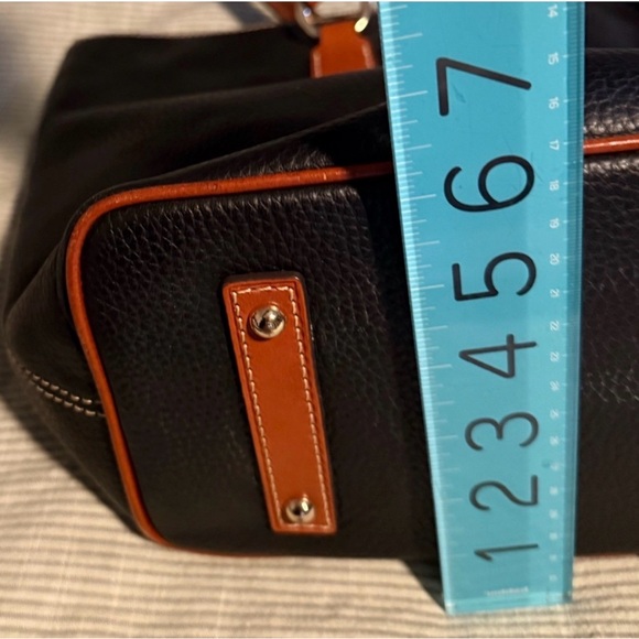 Dooney & Bourke Black Tote with Tan Accents - Picture 3 of 8